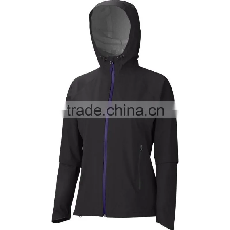 Women's 190t nylon fabric rain jacket