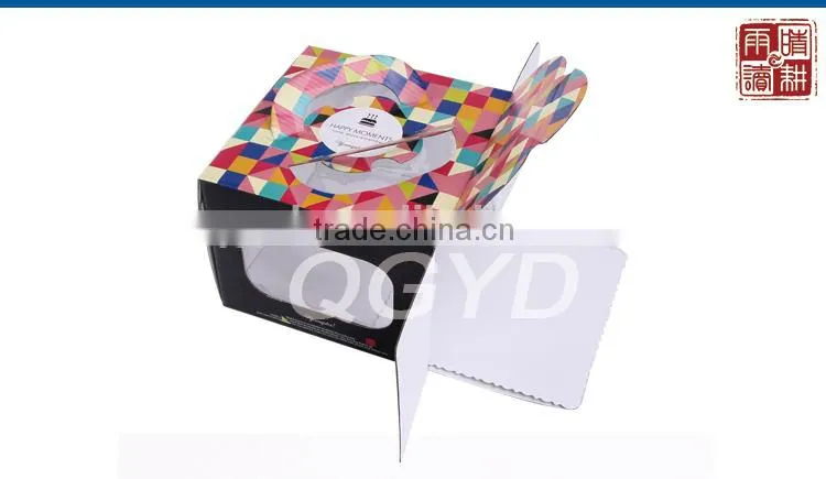 manufacturer custom logo clear plastic cake box packaging