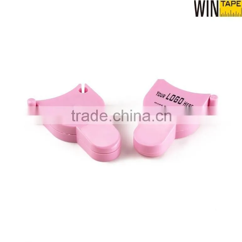 Hot sale pink environment-friendly unique design promotional gift custom printed waist measuring tool