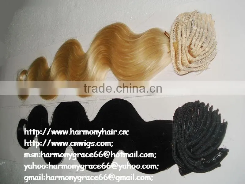 Harmony 120g human hair with clip in hair extensions, more colors on stock