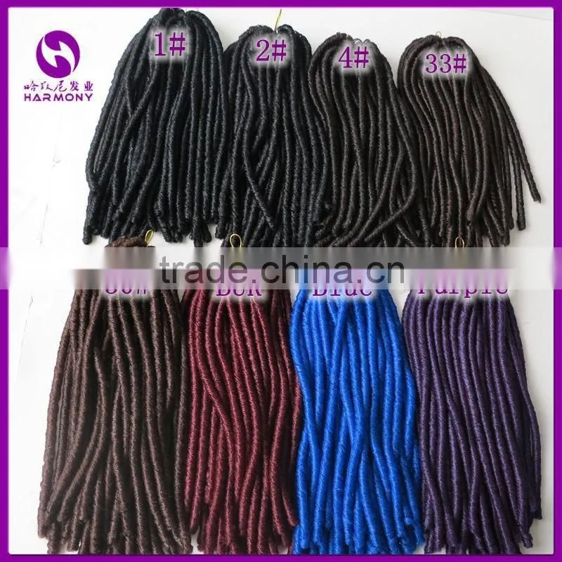 ( Purple Color ) HARMONY 18inch 110grams Synthetic dread locks crochet twist hair extensions dreadlocks weave