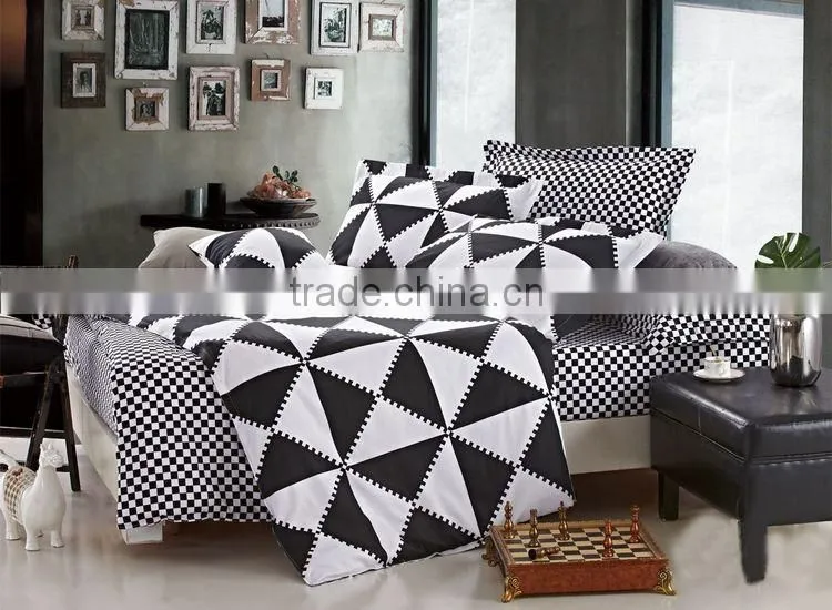 100% Cotton Checked Bedding Set
