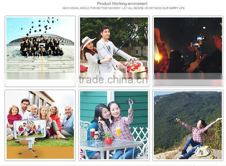 Fashion wholesale monopod monopod selfie stick for smartphone/mobile phone/camera accessory