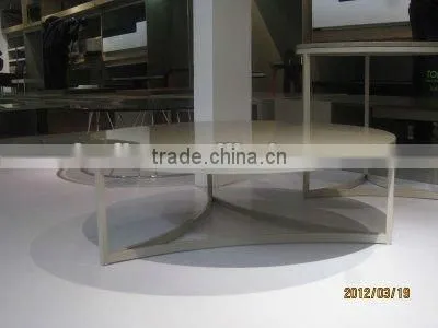 E1 glossy white finish painting coffee table