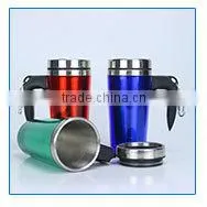Rubber Ribbed Stainless Steel Custom Coffee Mugs