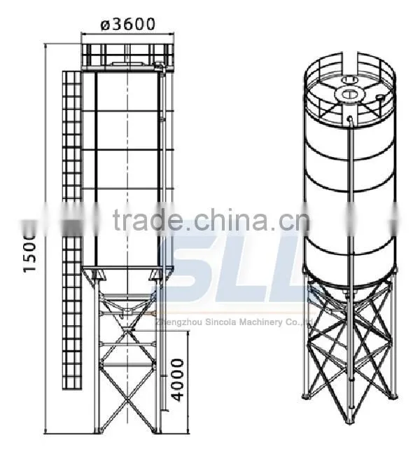 100ton cement silo for sale