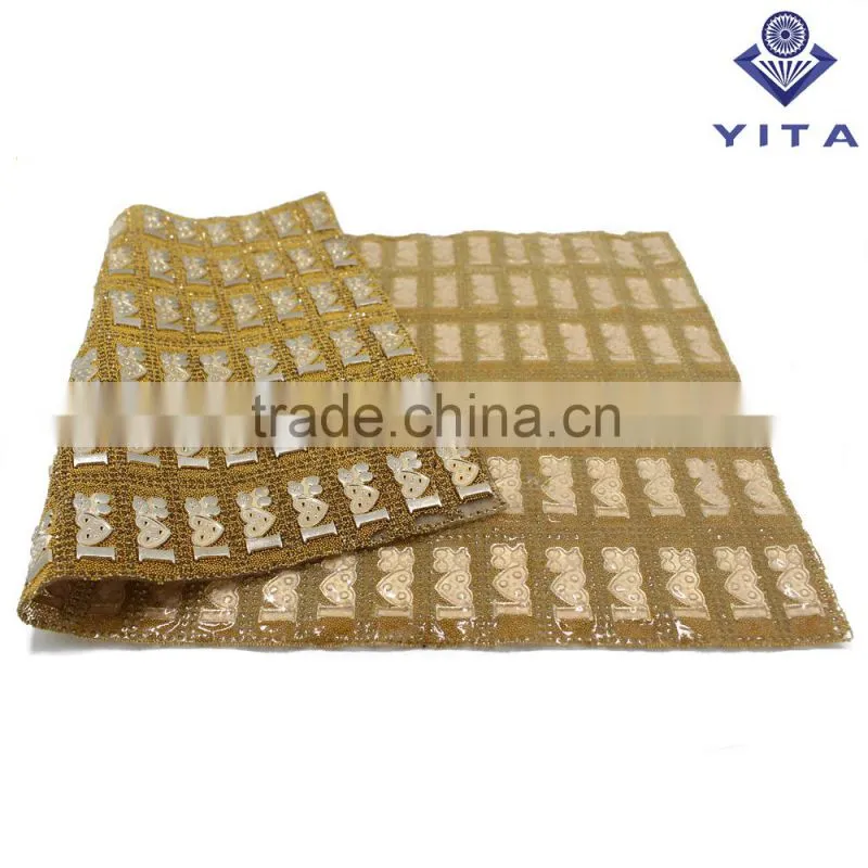 glue back crystal hot fix rhinestone mesh sheet trimming for shoe and cloth