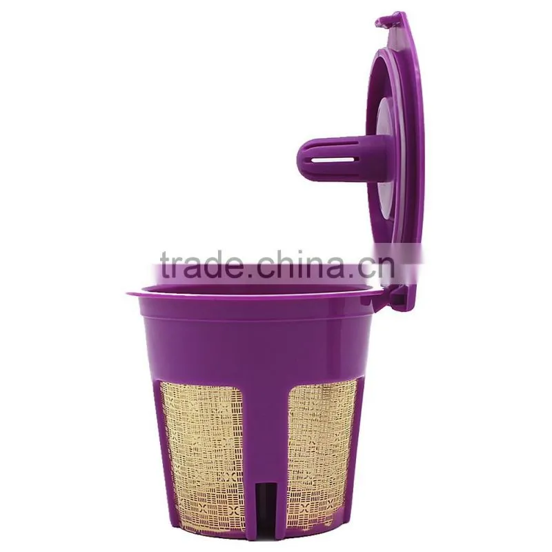 Top quality keurig K-cup gold plating, golden coffee filter, gold keurig k-cups