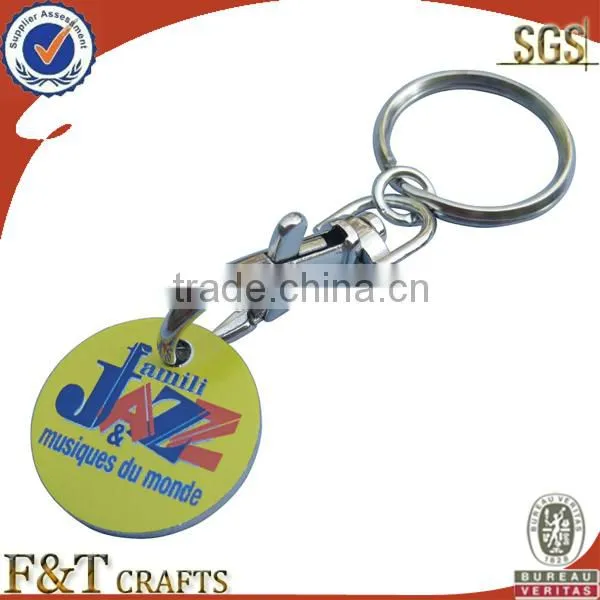 hot selling supermaket keychain euro coin holder