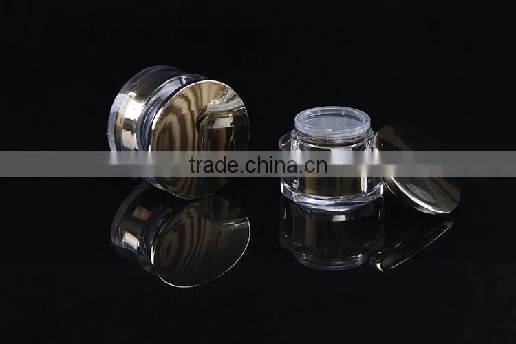 Professional factory ISO9001 Plastic Biodegradable cosmetic golden container