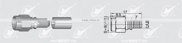 SMA connector for flexible cable