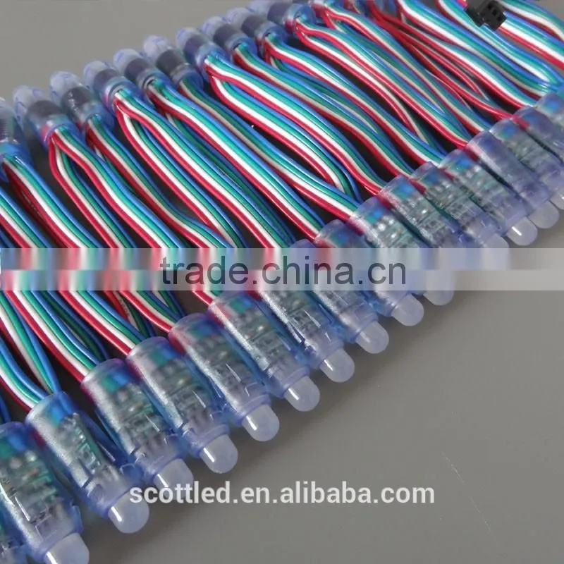 High bright IP68 12mm DC5V led pixel light string ws2801 50 node a string