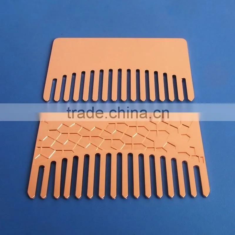 New custom rose gold credit card combs