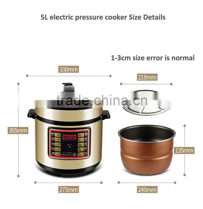 Hot sale multifunction LED digital electric pressure cooker 5L/6L with CE/CB