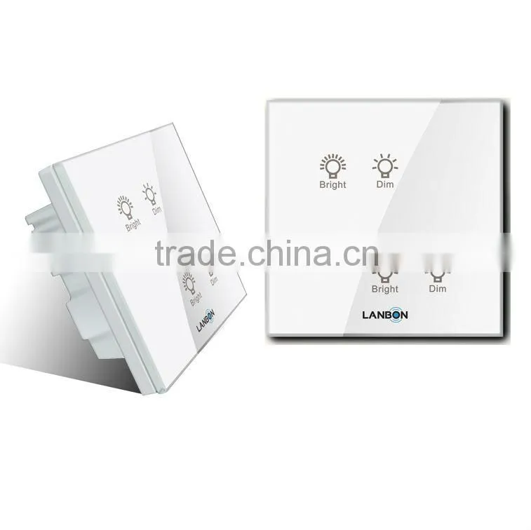 White electric touch 1-gang dimmer switch for home