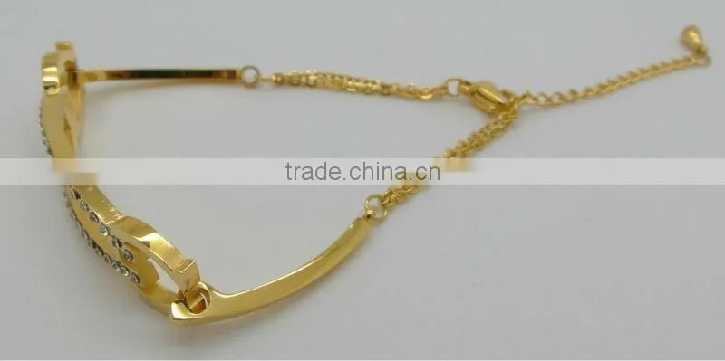 2013 Fashion Bracelet Stainless Steel Bracelet Gold Plated