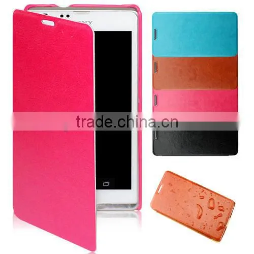 ultra-thin dlim leather phone cases cover for xperia SP M35h M35c C5303