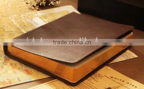 Vintage PU leather classic notebook blank diary, View PU leather notebook