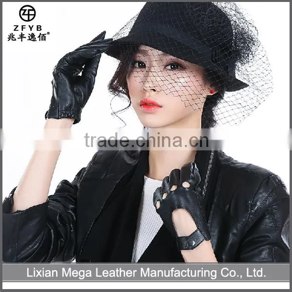 2016 new design driving Leather Gloves With Perforated Pattern