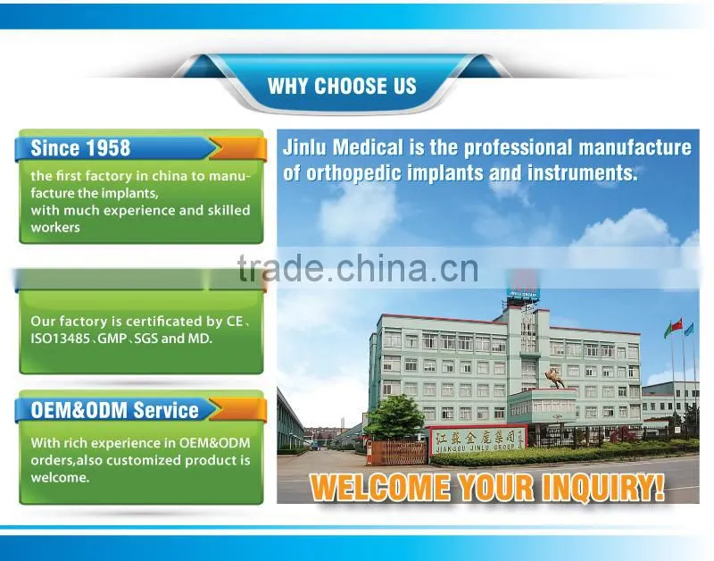 Jinlu OEM ODM avaible femur reconstruction interlocking nail instrument kit, femur nail set, intramedullary nails instrument set