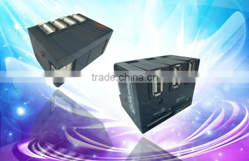 USB 2.0 COMBO Card Reader with 3 USB Port