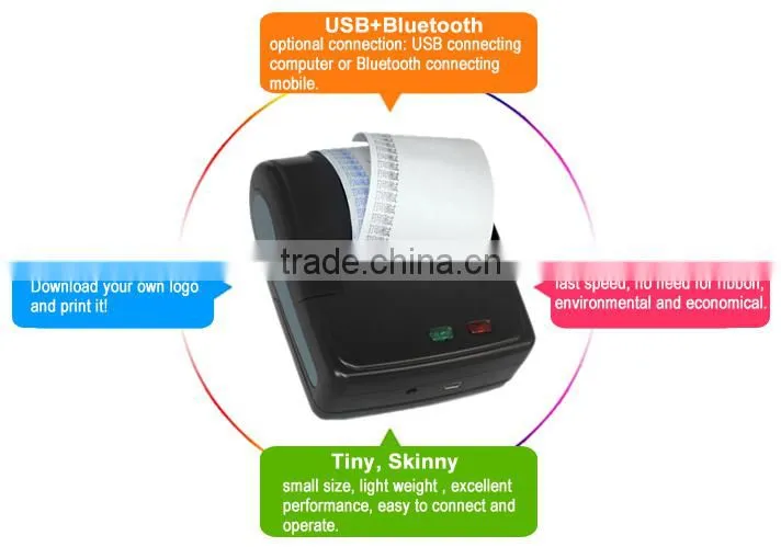 IMP008 58mm Portable 2 Inch Mobile Mini Thermal Label Printer Rs232 Dot Matrix