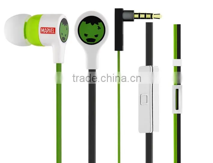 High Quality Super Bass Flat Cable Earphones With Microphone