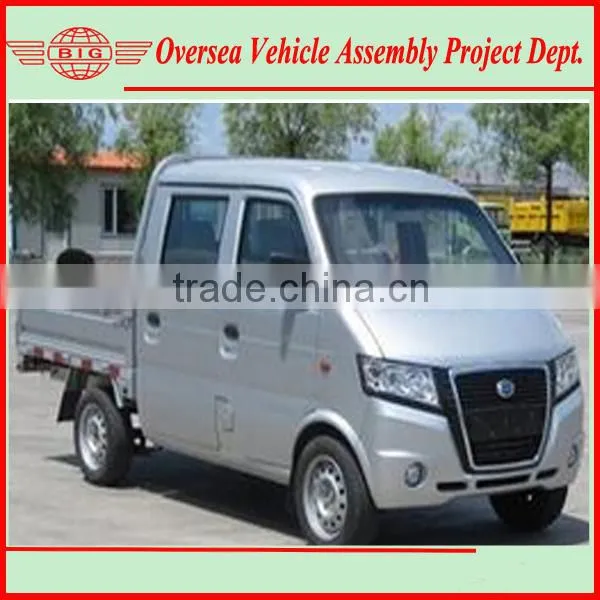 assemble RHD/LHD RWD double cabin gasoline mini truck with SKD/CKD parts