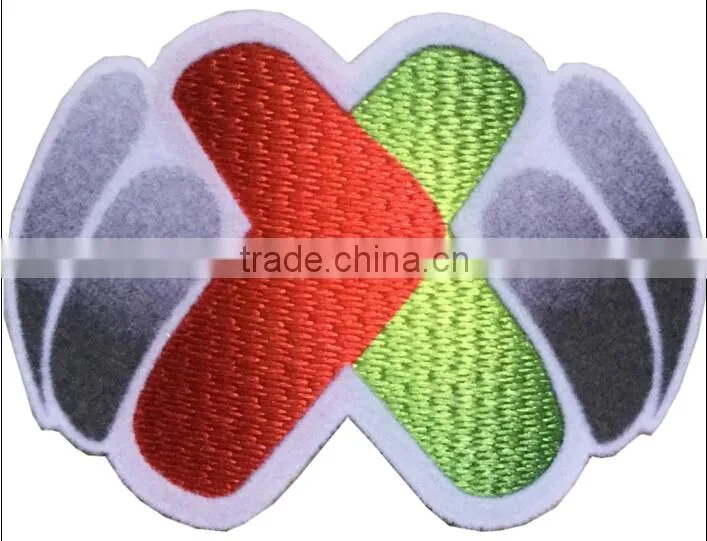 factory direct 3D flocking patch iron on football patches iron on towel embroidery patch