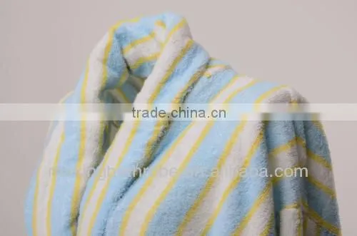 colorful cotton terry towelling print bathrobe for men