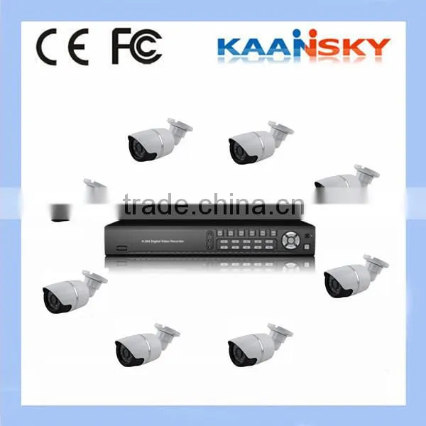 2015 KAANSKY New hot sale 1mp and 2mp nvr 8 channel kit with 8 cameras