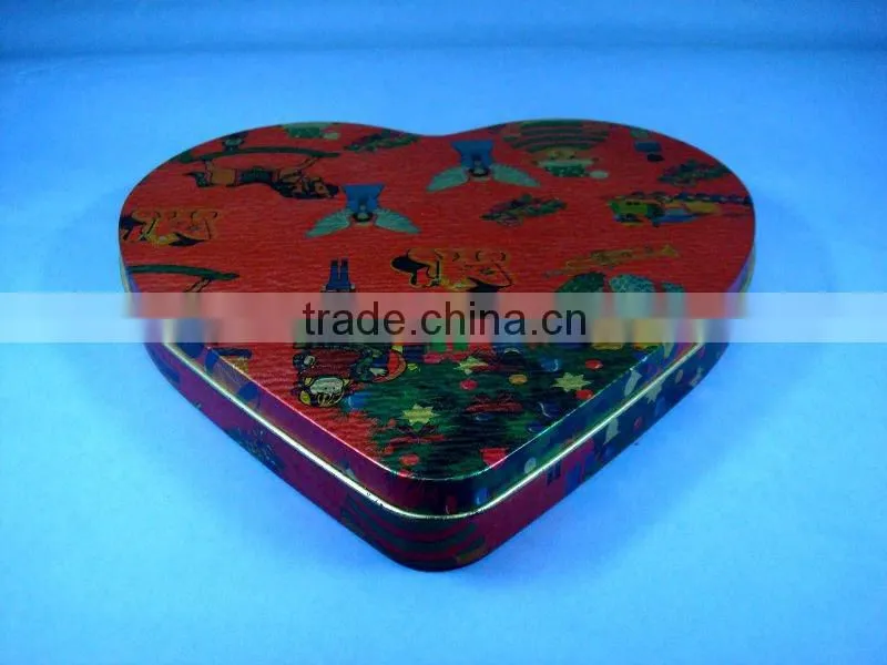 Heart shaped tin chocolate box