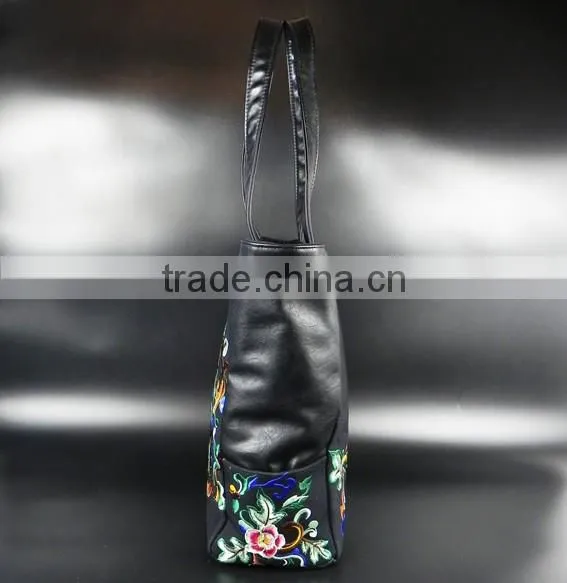 Embroidery PU Tote Bag with High Quality from Chinese Manufacturer for Promotion