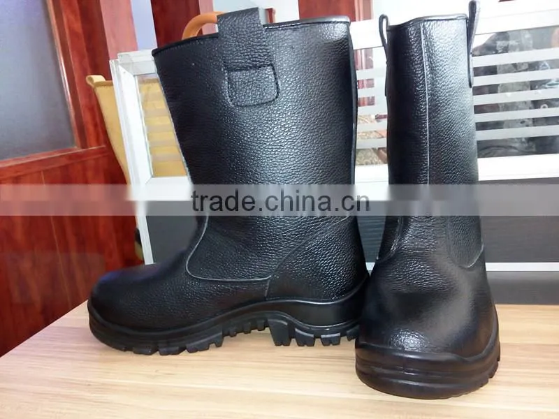 industrial cheap workman's steel toe brand stylish PU outsole safety boots with artificial wool for winter
