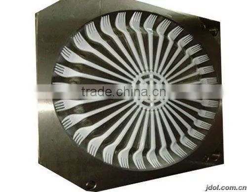 Disposable plastic fork mould
