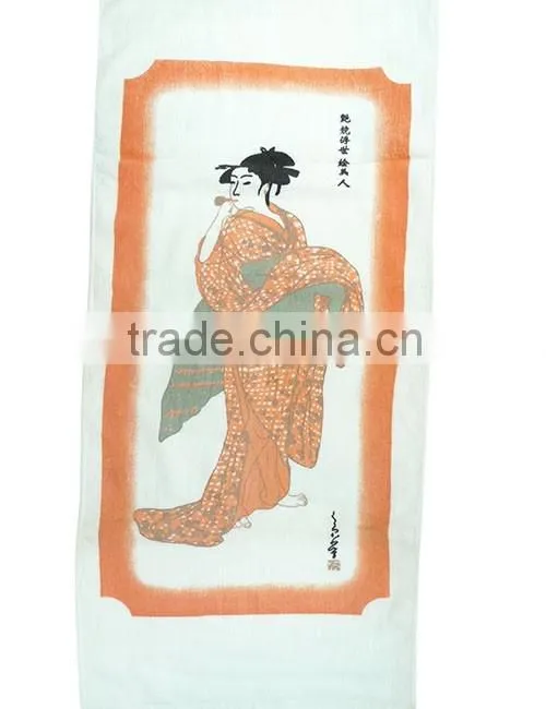 100% cotton velour print hand towel
