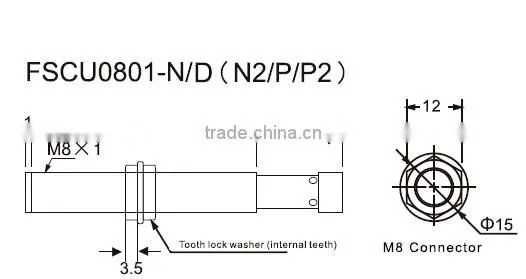 F&C M8 Full metal proximity switch