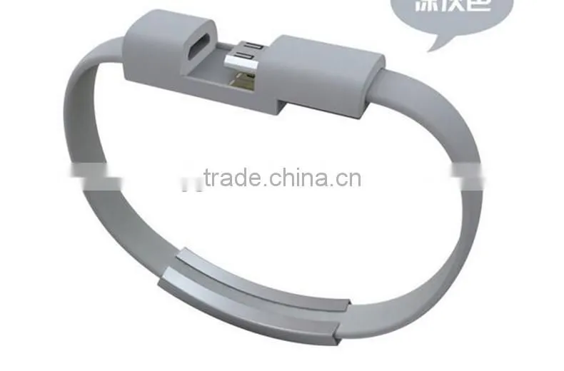 Made in ShenZhen colorful mobile phone bracelet data charging line