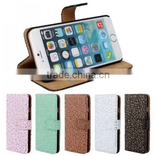Korea design fashion wallet stand mobile phone classic leather phone cover for iphone 6/6s