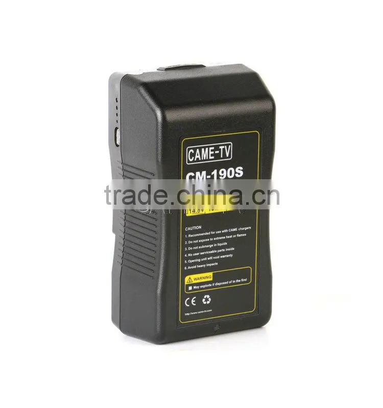 CAME-TV 190Wh Battery S ony V Mount For Camera Camcorder Battery