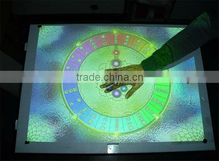 Touch interactive surface of interactive projection game for night bar, club, pub,wine bar