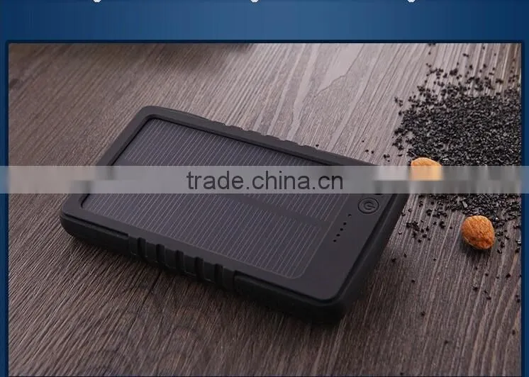 Made in china waterproof solar mobile charger solar battery charger 8000mah