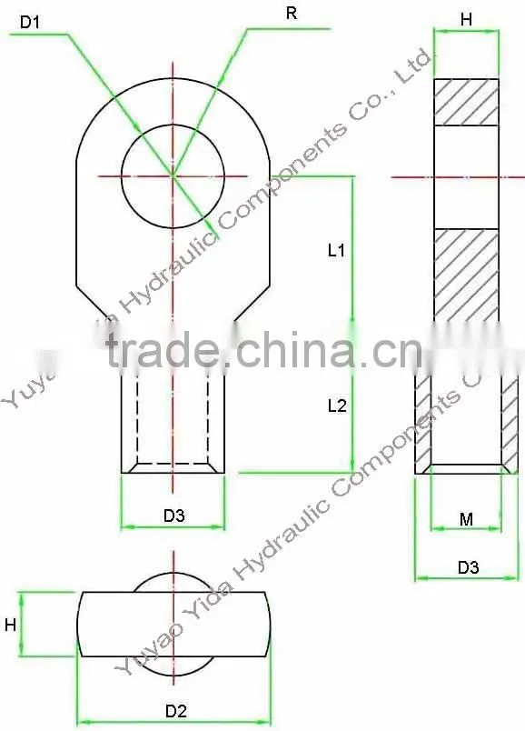 8.5-22mm 3T nickle plated gas spring Connector with M6