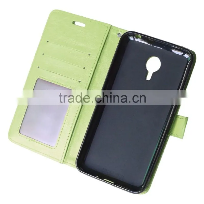 Mobile Phone PU Leather Flip Card-slot Case for Meizu MX4 Pro