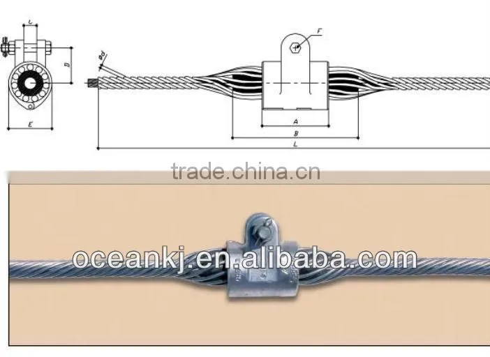 preformed armor rod grip suspension