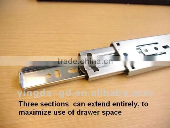 Three sections furniture parts drawer slides
