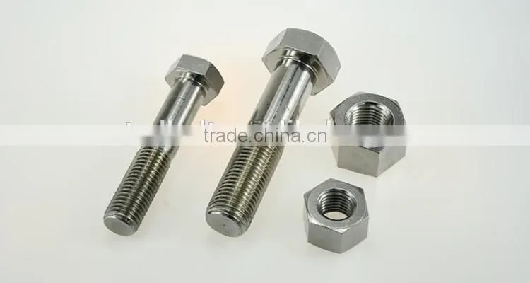 High strength M100 standard size stainless steel clamp nut and bolt