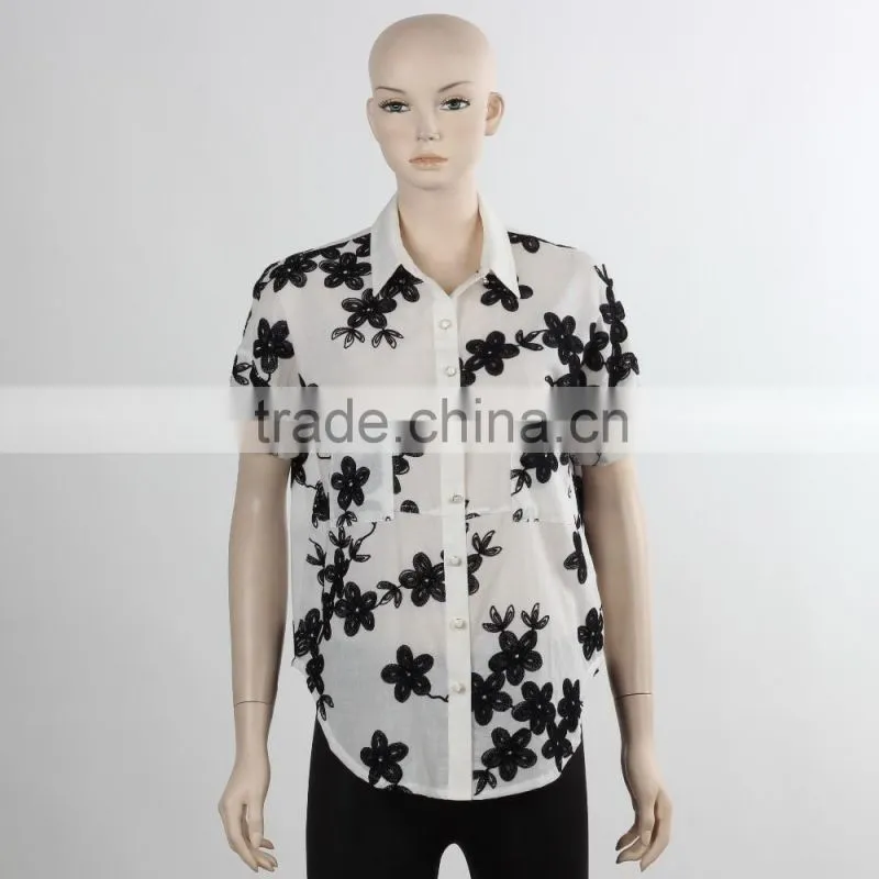 ladies office shirt design uniform shirt with white bow qhirt long sleeve business suit woman shirt