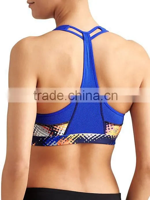 Woman Jogging Wear Printed Bra Top Trendy Gym Bralette