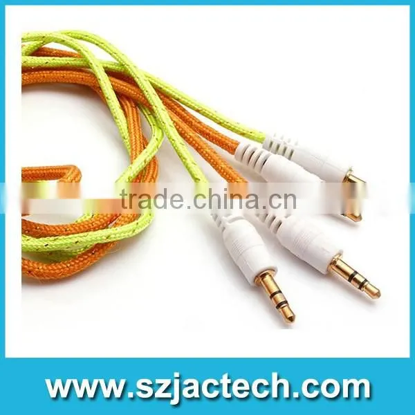 audio cable Car Stereo Cable 3.5mm Braided Audio Cable